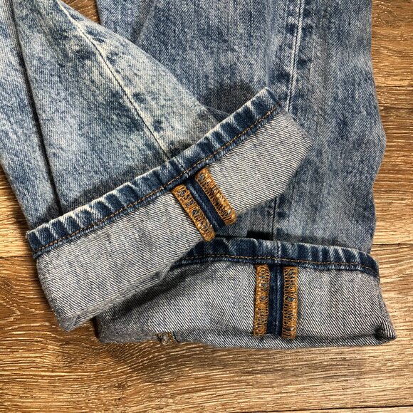 Levis 501 CT Jeans Mens 34x27 Light Stonewash Distressed Button Fly Taper - Picture 9 of 13